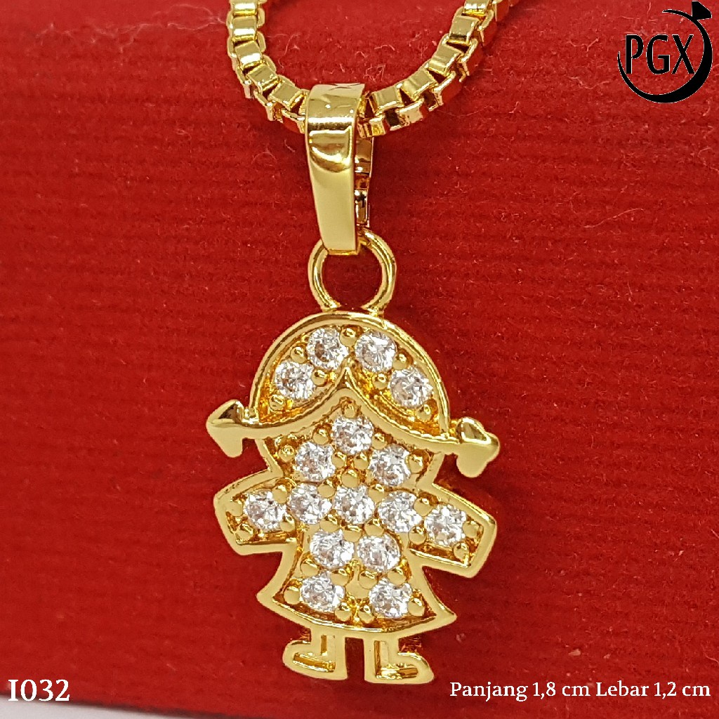 PGX Liontin Kalung Xuping Wanita Aksesoris Fashion Perhiasan Lapis Emas  - I032
