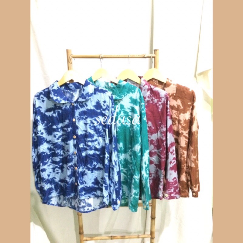 SETELAN PIYAMA LENGAN PANJANG TIE DYE / ONE SET PIYAMA TIE DYE / SETELAN PIYAMA TIE DYE