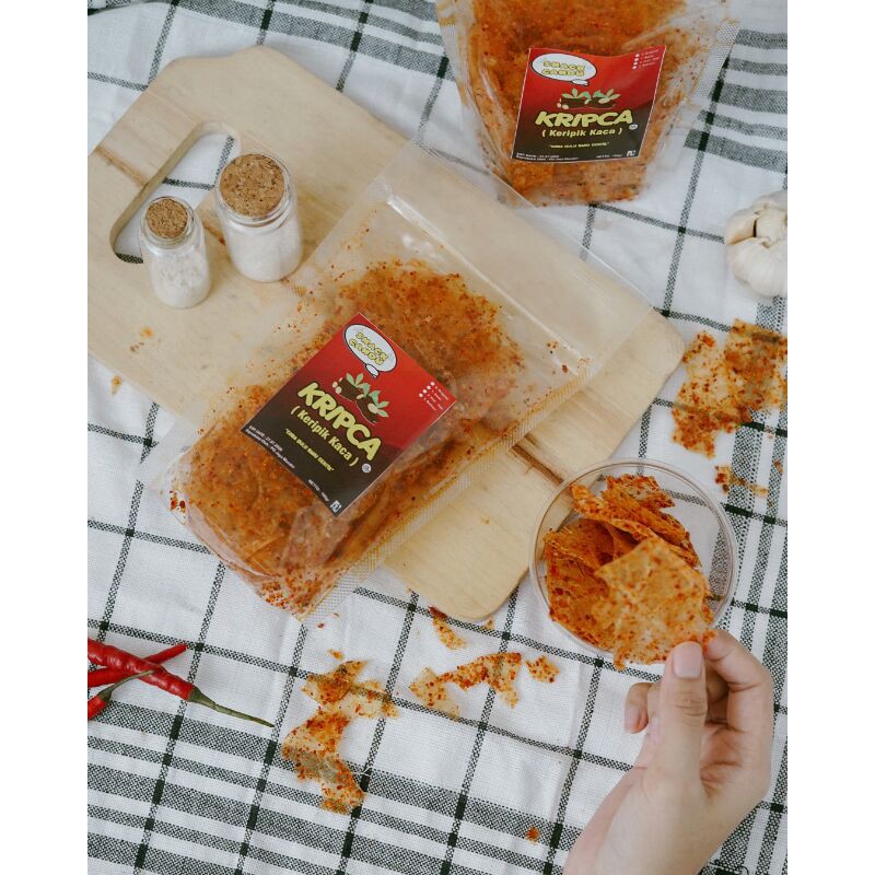 

Kripca Snack Candu Kripik Kaca Kripik Beling Pedas Jeruk 500Gram