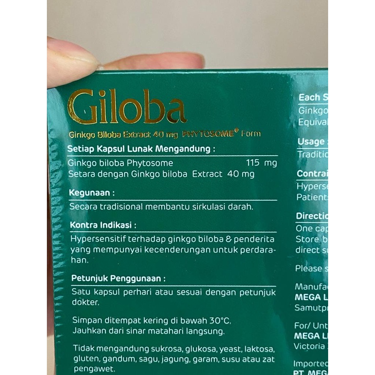 Mega We Care Giloba 30 Kapsul Ginkgo Biloba Membantu Sirkulasi Darah