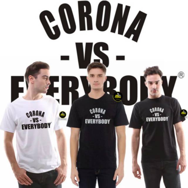Kaos CORONA VS EVERYBODY  sunda (original) lainclothing local brand