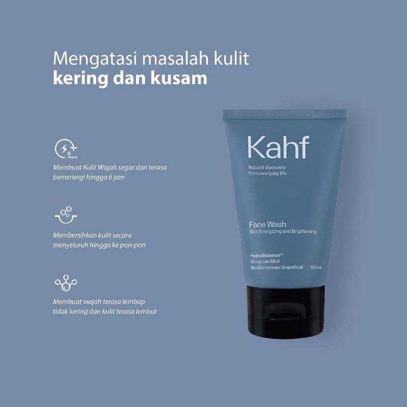 KAHF Face Wash Skin Energizing &amp; Brigtening(Sabun Muka Pria)