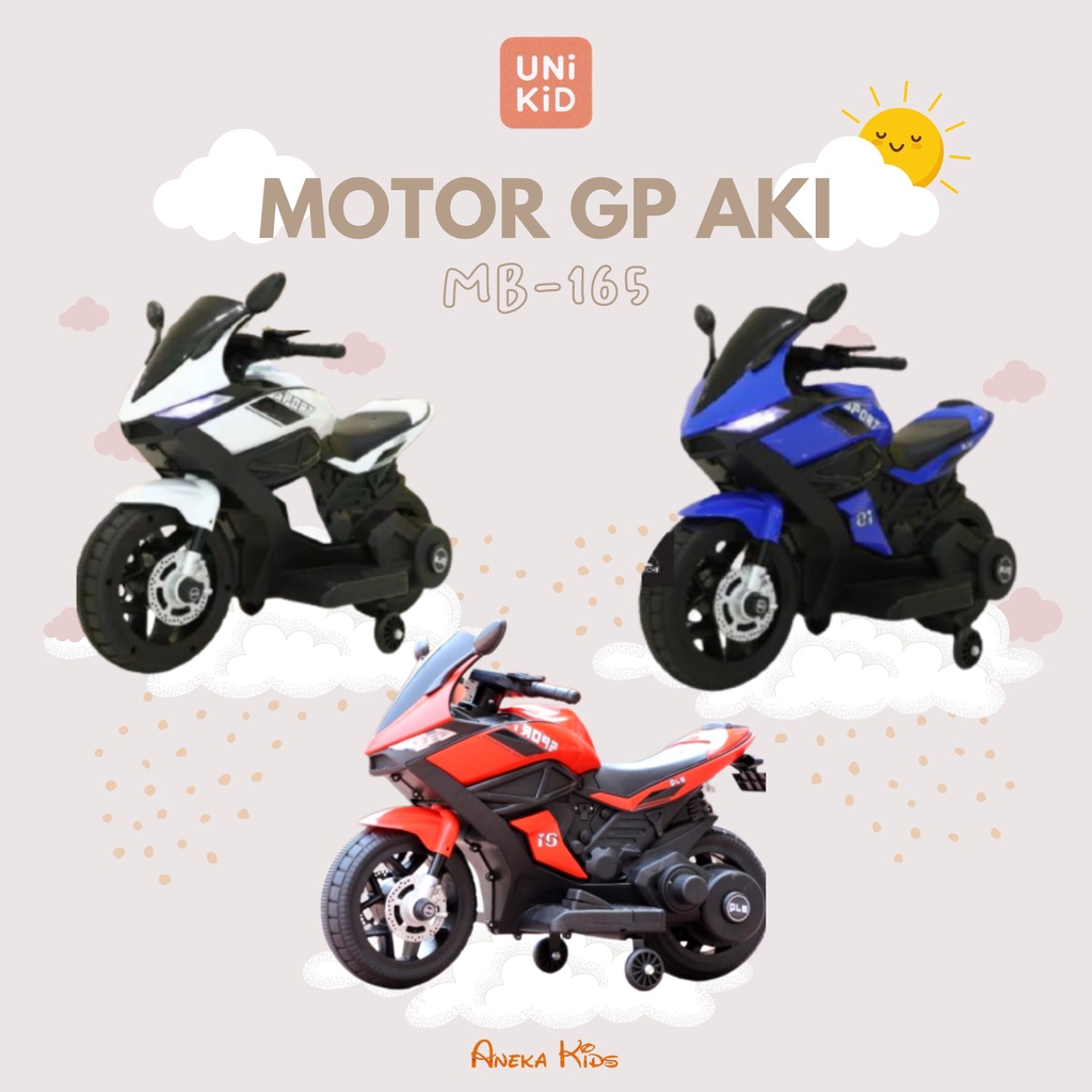 Unikid Motor Aki Mini MB-165 Model GP Mainan Motoran Anak 3-8 tahun