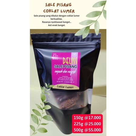 

Sale Pisang Deliss, Coklat Lumer 150g