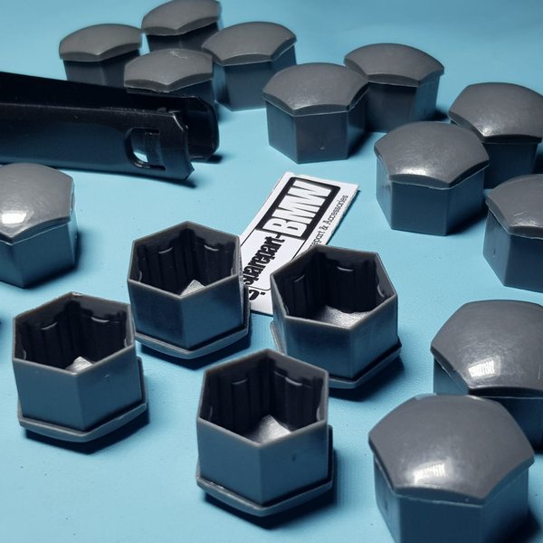 penutup baut roda velg BMW 20 pcs 17mm Abu-Abu nakri_st