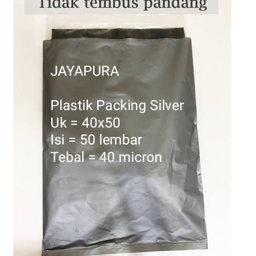 

[Bayar ditempat] ☋ plastik packing silver 40x50-plastik bungkus paket-plastik olshop-online shop-hd