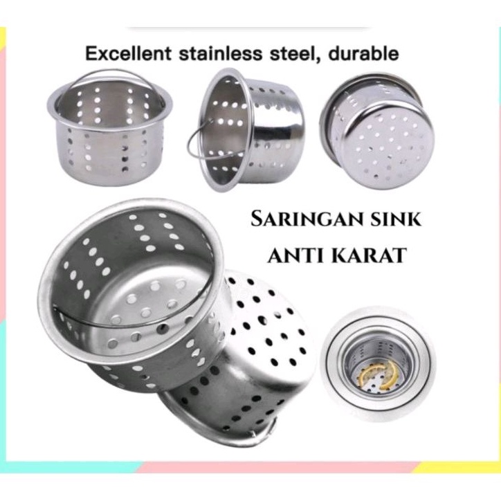 SARINGAN SINK WASTAFEL STAINLESS BAK CUCI PIRING