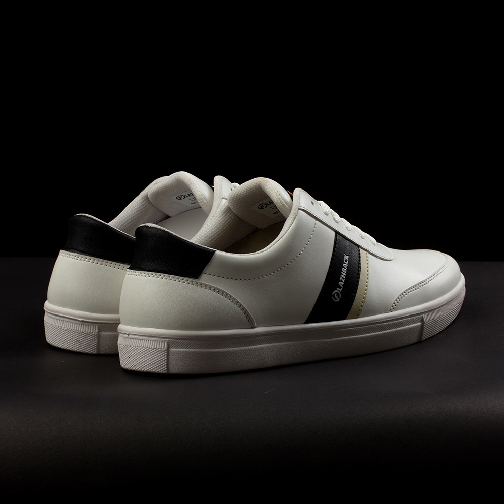 FIRAUN WHITE BLACK |ManNeedMe x FLAZHBACK| Sepatu Sneakers Pria Casual ORIGINAL