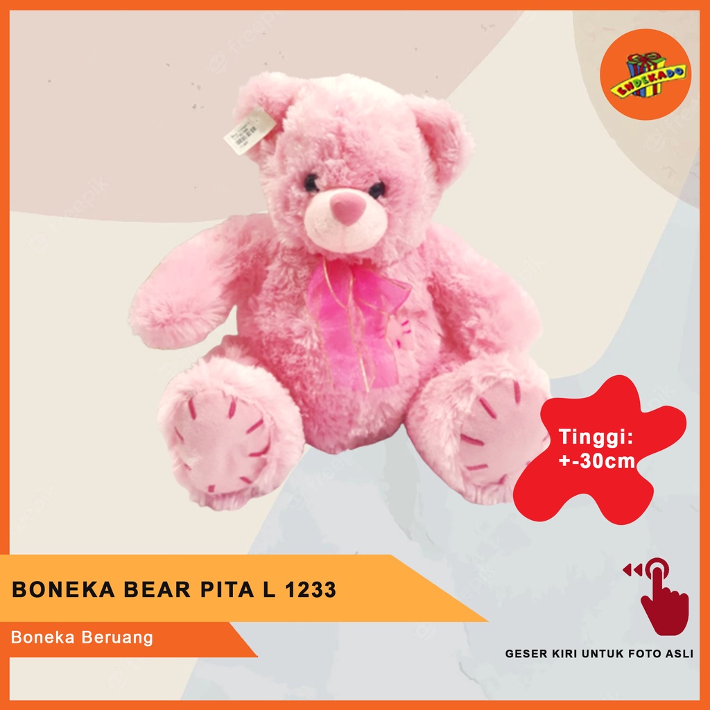 MAKASSAR! BONEKA BEAR PITA L 1233 - Boneka Beruang