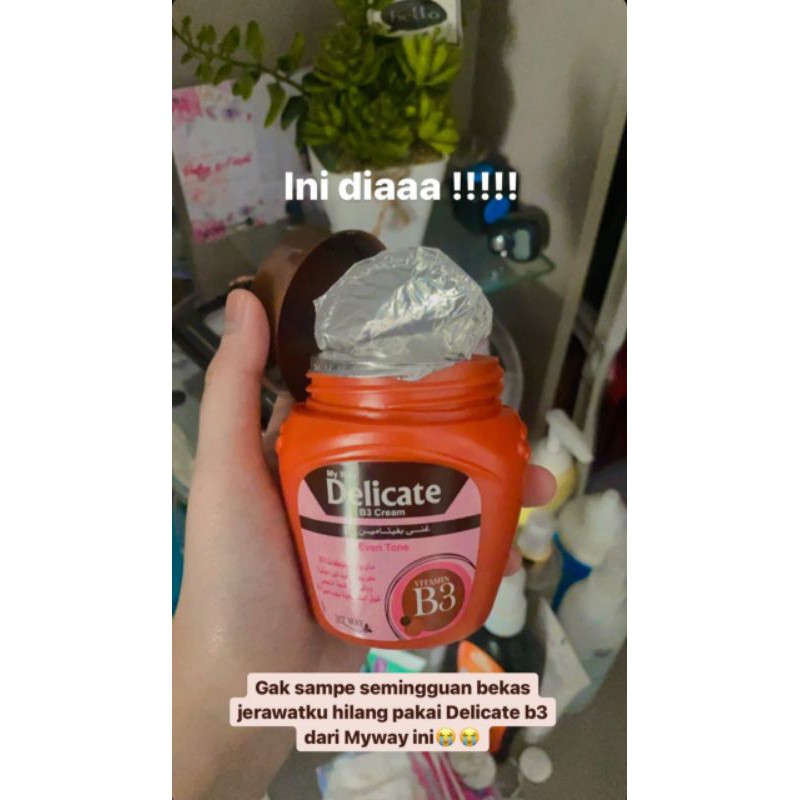 DELICATE vitamin B3 cream even tone MY WAY ori import 150gr krim pencerah wajah tubuh