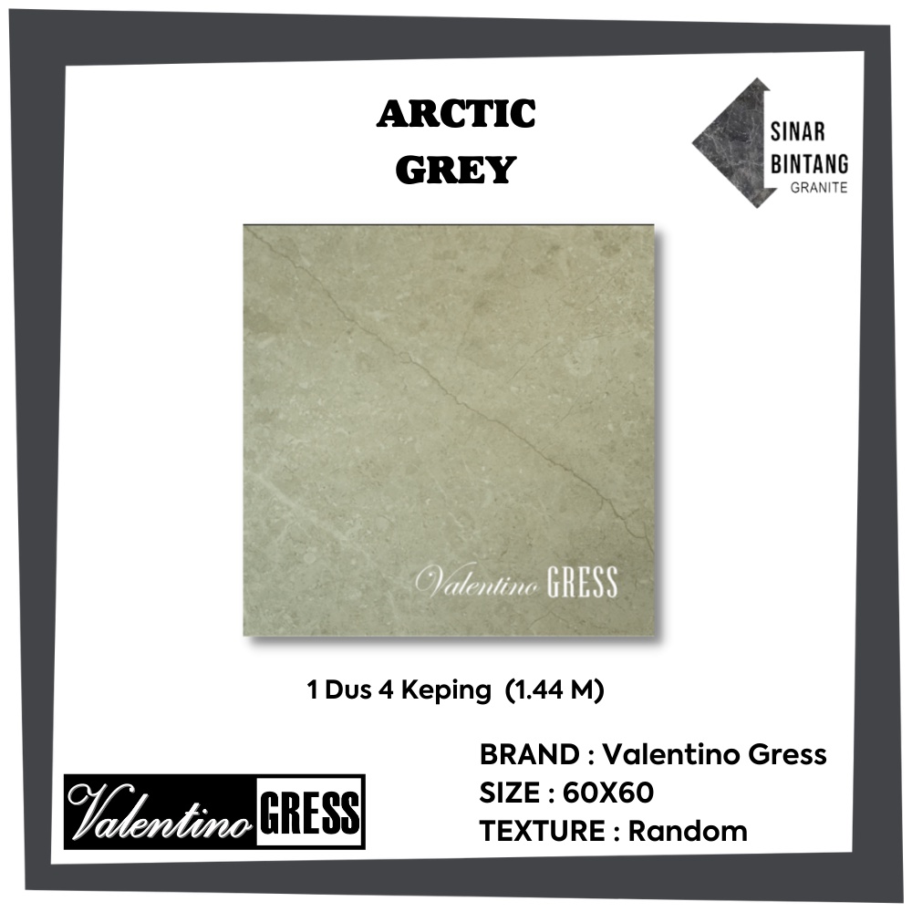 Granit 60 X 60 | Granit Lantai Arctic Grey VALENTINO GRESS