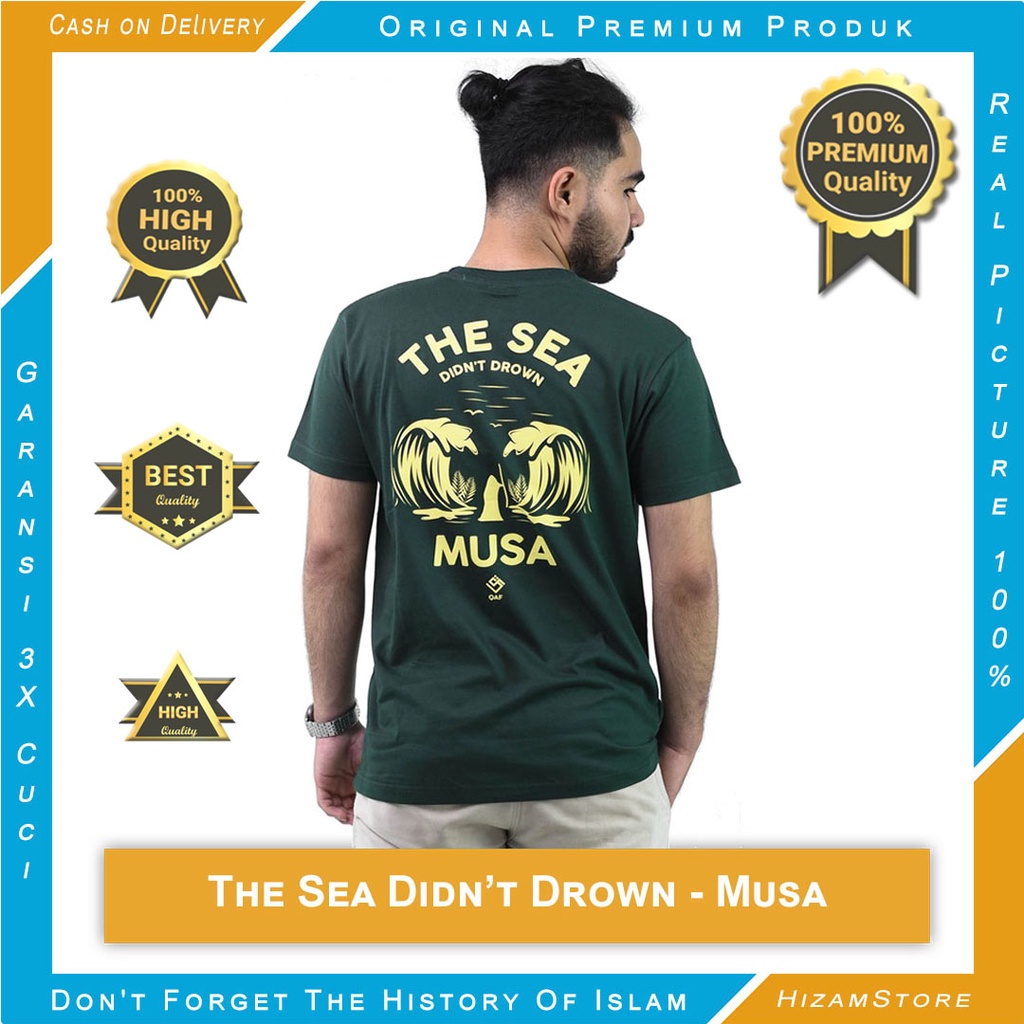 ORIGINAL PRODUK PREMIUM ❗❗❗ BERGARANSI ✔️ BAJU KAOS QAF ISLAM DISTRO - MUSA AS