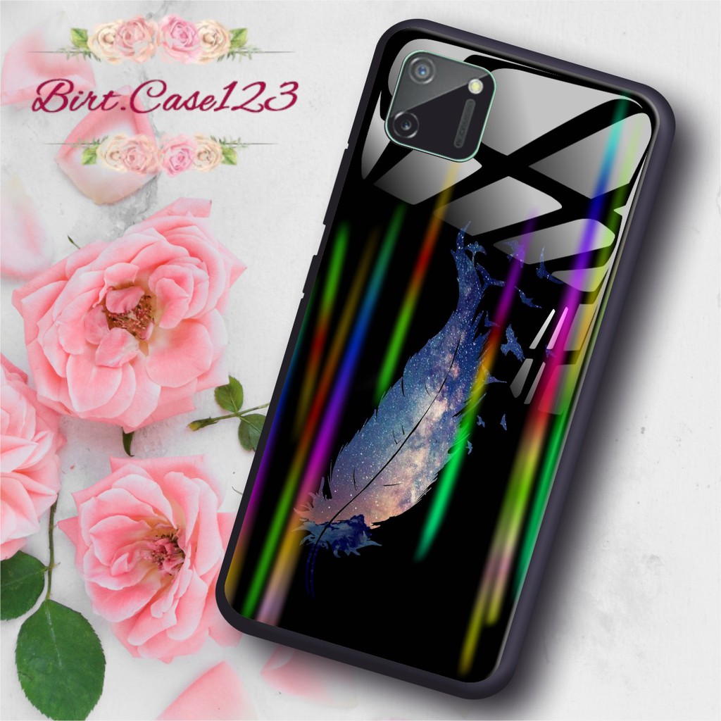 BC Case FEATHER back case glass aurora oppo a3s a31 a7 f9 a5s a71 a83 f1s f5 f7 a91 a92 a5 a9 2020