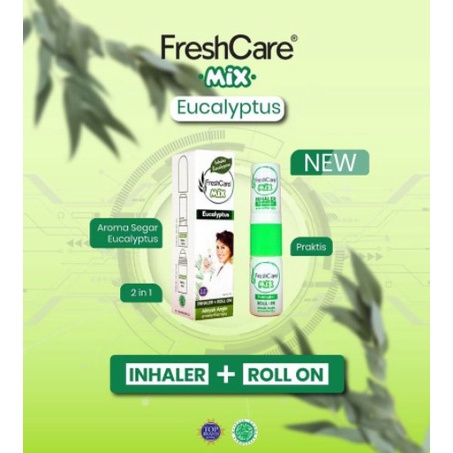 FRESH CARE Eucalyptus Patch Isi 12/ FreshCare Stiker Masker /Minyak Angin Aromatheraphy Roll On 10mL