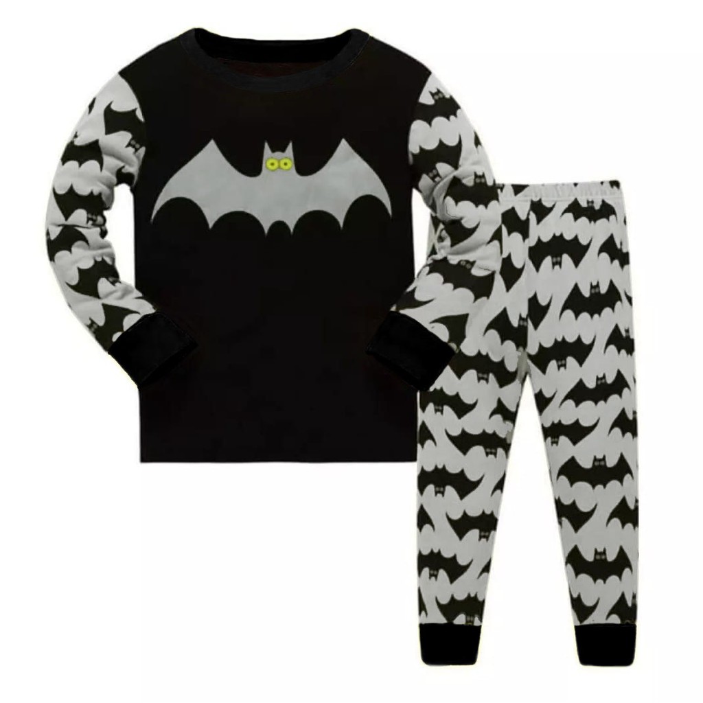 COD-BEST SELLER SETELAN ANAK PIYAMA KAOS ANAK MOTIF BATMAN 1-5 TAHUN SETELAN LENGAN PANJANG MOTIF