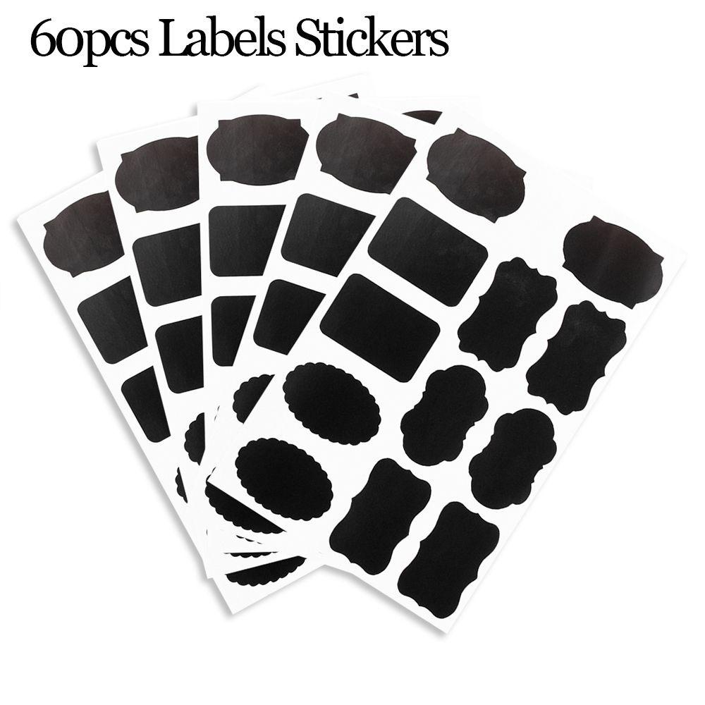 R-FLOWER Label Stiker Toples Selai Dapur Papan Tulis Blackboard Label