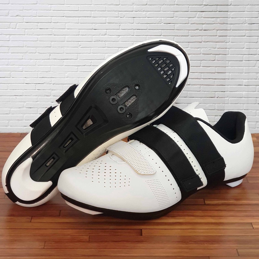 Sepatu Sepeda Speed T36 Putih CLEAT ROAD &amp; MTB  VELCRO