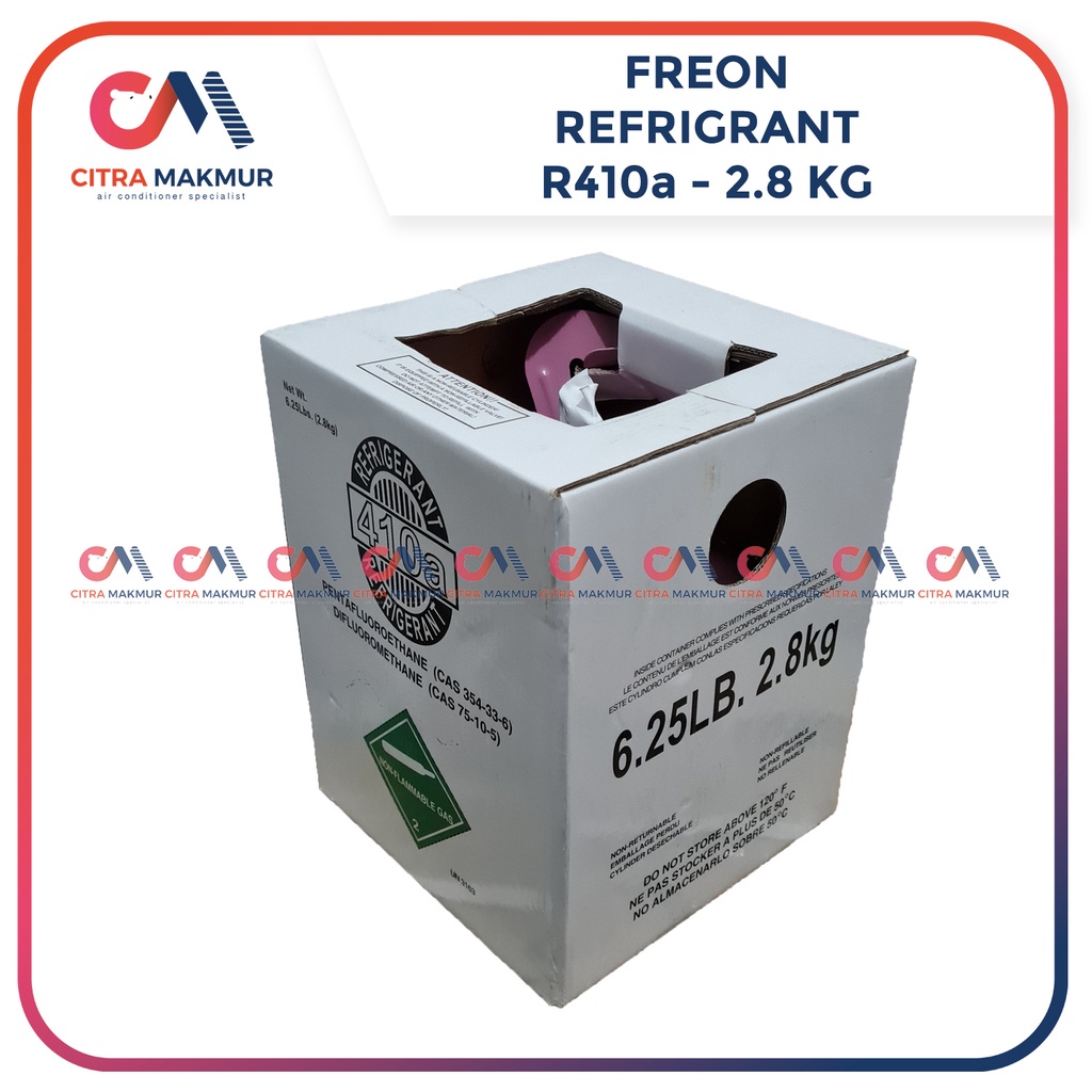 Freon R410a Refrigrant Original AC Pendingin Obat Tabung Besar Can 2.8 kg kilo isi preon 2,8 3 Kaleng non CFC R 410 a