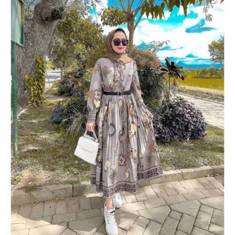 dress import korean style / maxi dress vintage retro style import / maxy korea bangkok premium / dre
