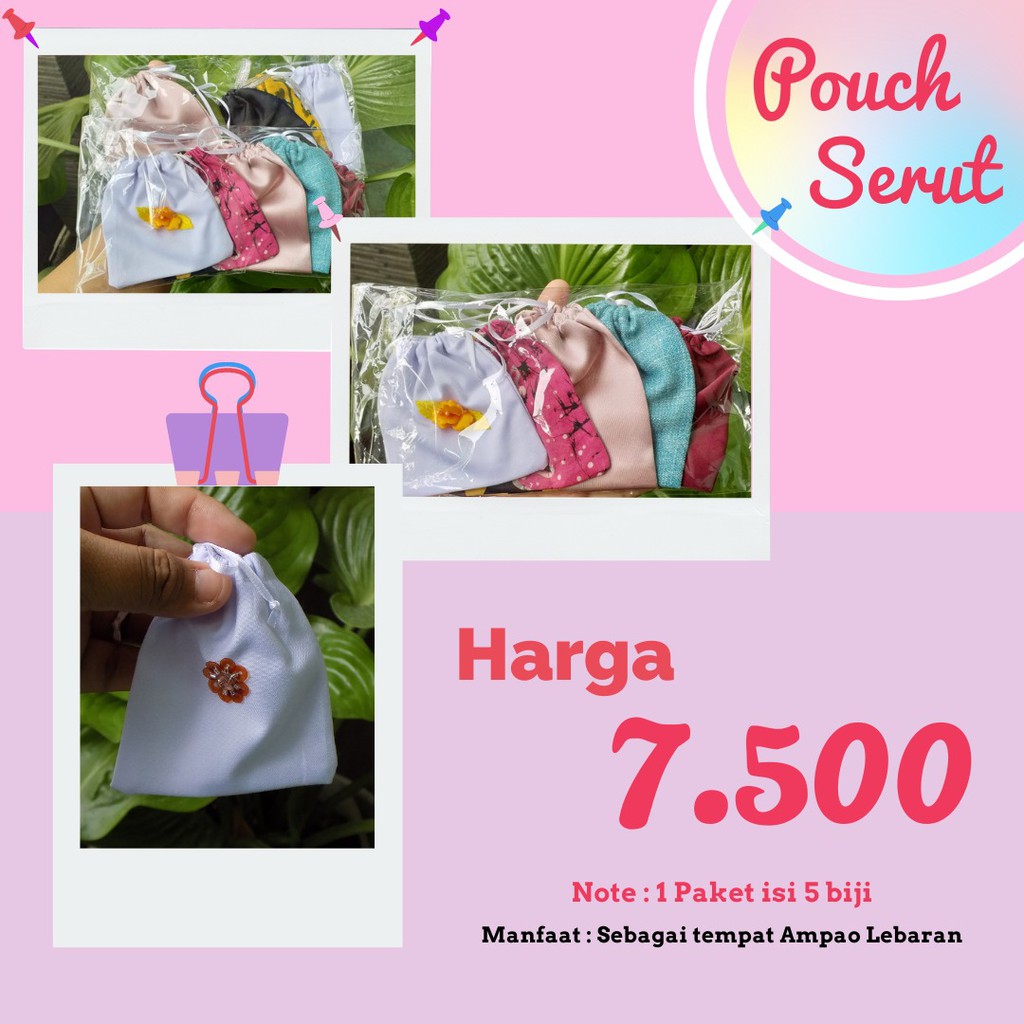 

Pouch Serut / Angpau / Angpao Lebaran / Pouch Serbaguna