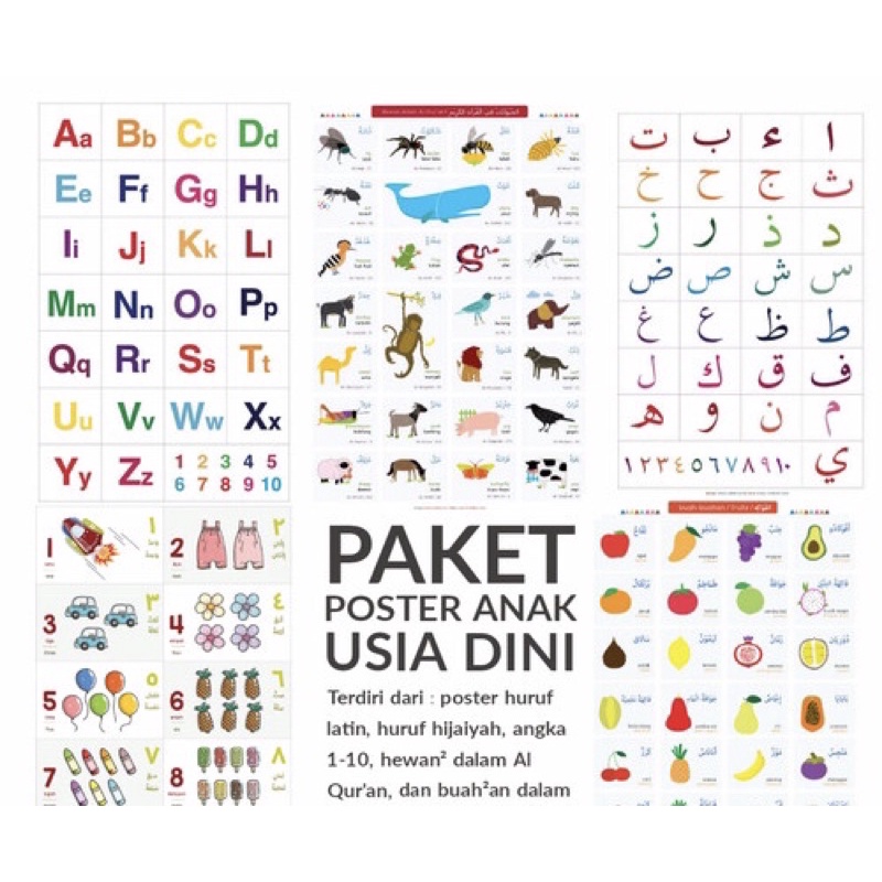 

poster edukasi anak / paket dapet 6 poster