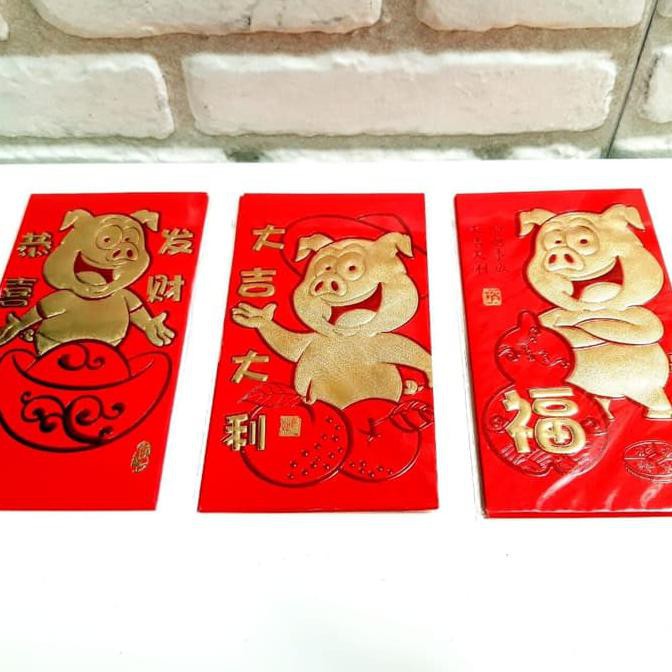 

14.84Ftgrdujh- 8811 Angpao Panjang Tahun Baru Babi 2019 Ampao Imlek Kado Chinese -Toko-Boneka.