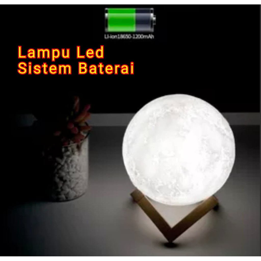 16 warna - Lampu Tidur 3D / Lampu Hias / Lampu Meja / Bola lampu Tidur - lingkaran bola 6&quot; inchi