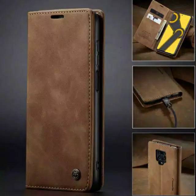 Xiaomi Redmi Note 9 pro / Note 9 Flip Case Caseme Dompet hp kulit lipat restro