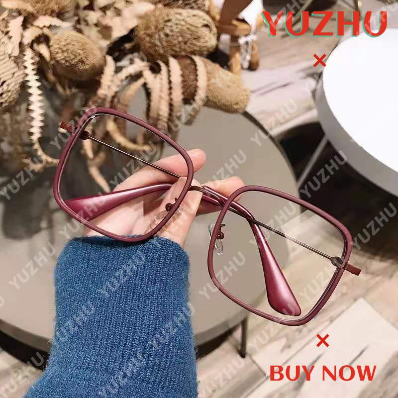 （YUZHU）COD Oversize Frame Kacamata Anti Radiasi Wanita Kacamata Korea Fashion Cewek Eyeglasses