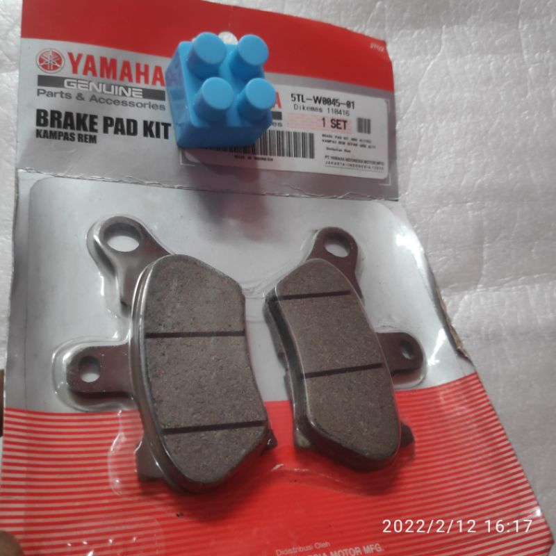 DISCPAD KAMPAS REM DEPAN MIO SPORTY LAMA 2003-2007 ORIGINAL ORI YAMAHA