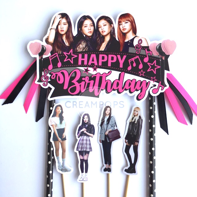 blackpink kpop cake topper kue shopee indonesia