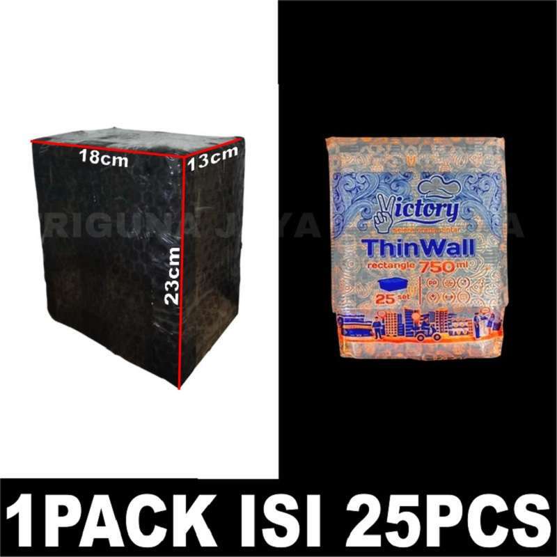 Thinwall 750ml Rectangle dus semua jasa kirim ekspedisi tempat makan panjang