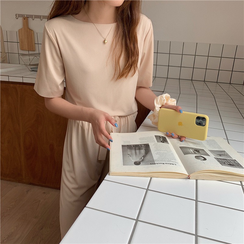 BAJU TIDUR WANITA PIYAMA WANITA PIYAMA PANJANG WANITA BAJU TIDUR PANJANG WANITA BAJU TIDUR PIYAMA PIYAMA LENGAN PENDEK BAJU TIDUR WANITA POLOS THARA LONG SET-5