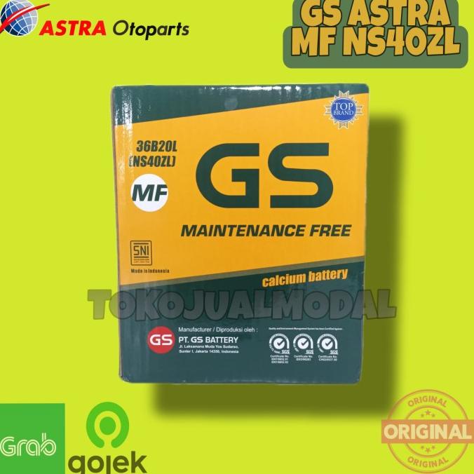 Aki Mobil Daihatsu Charade Ns40Zl / 36B20L Gs Astra Aki Kering Ahyiseller