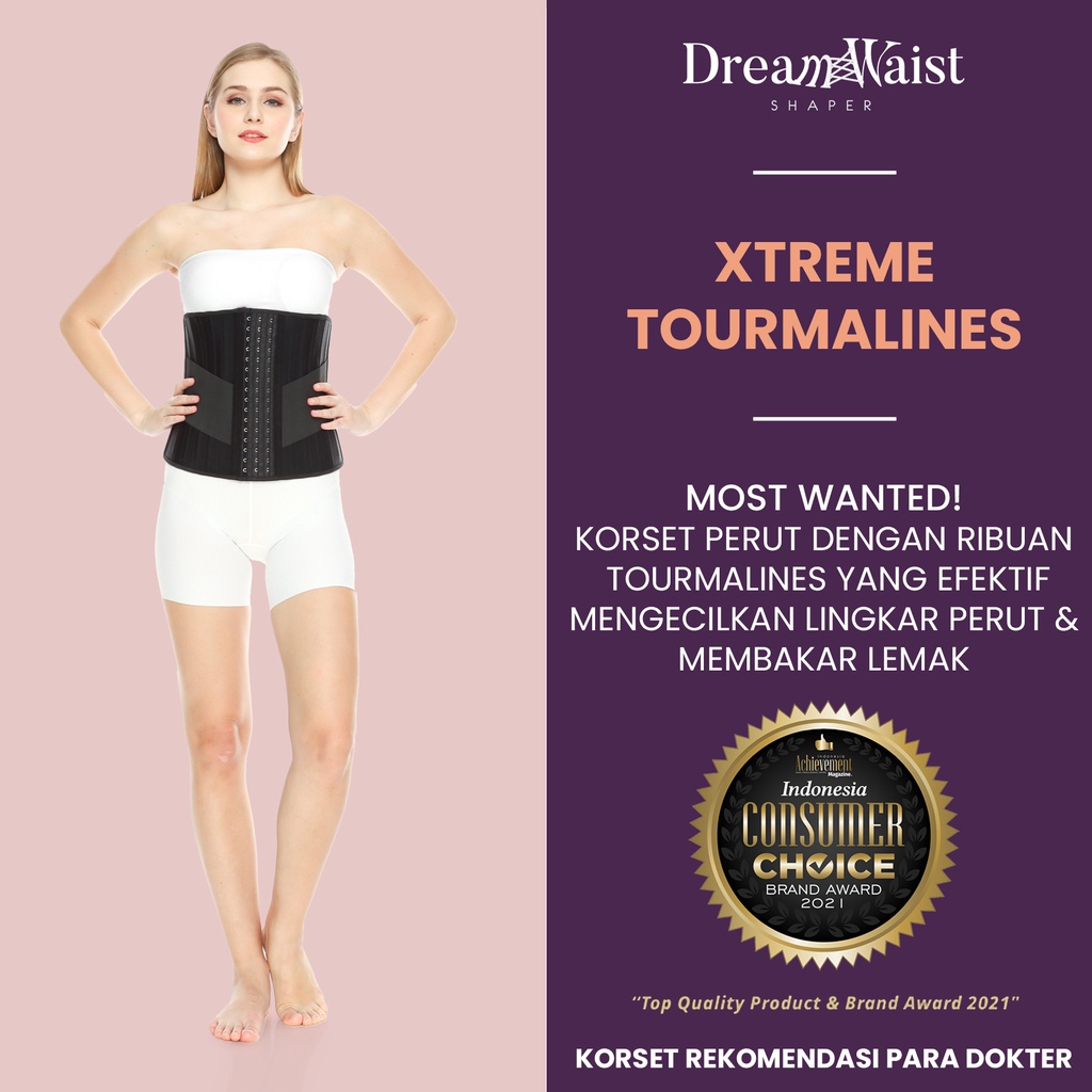 DreamWaist - Xtreme Tourmalines Shaper - Korset Pelangsing Perut 25 Bones Pembakar Lemak - Korset Terampuh