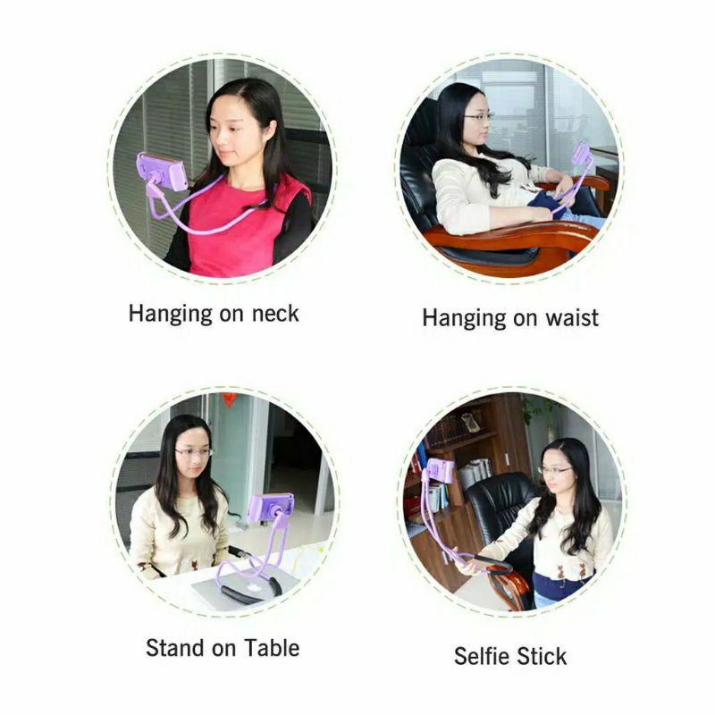 lazyneck leher holder handphone peganggan dufukan tongsis handphone