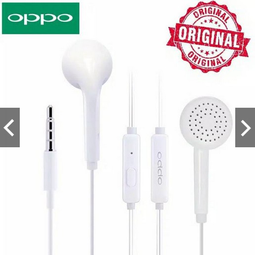 Headset / Handsfree Ori Copotan Oppo Vivo Earphone Universal Stereo 3.5mm AUX With Mic Suara Bening