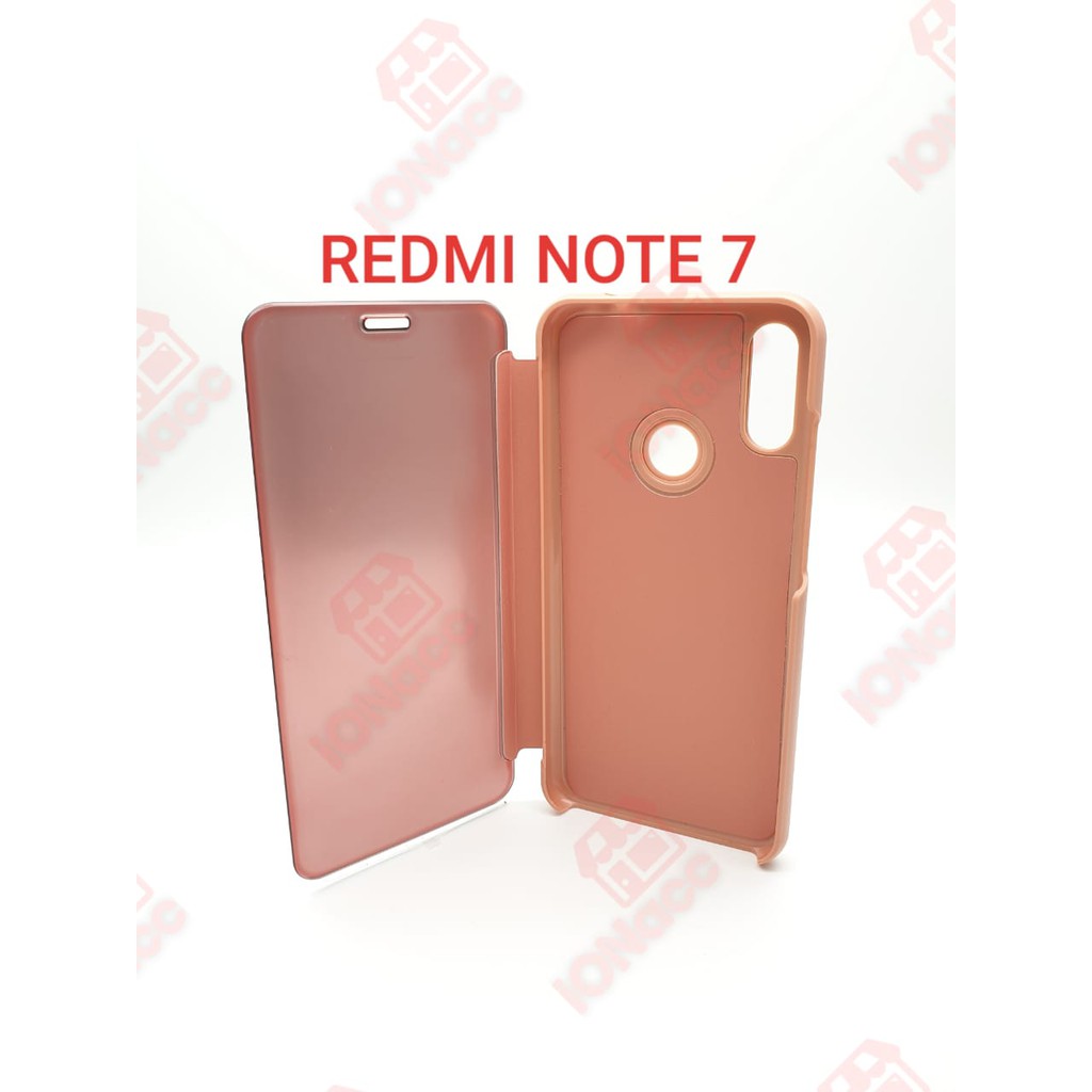 CASE FLIP COVER MIRROR REDMI NOTE 7 - REDMI 5 PLUS - REDMI S2 - MI 8 LITE CLEAR VIEW STANDING