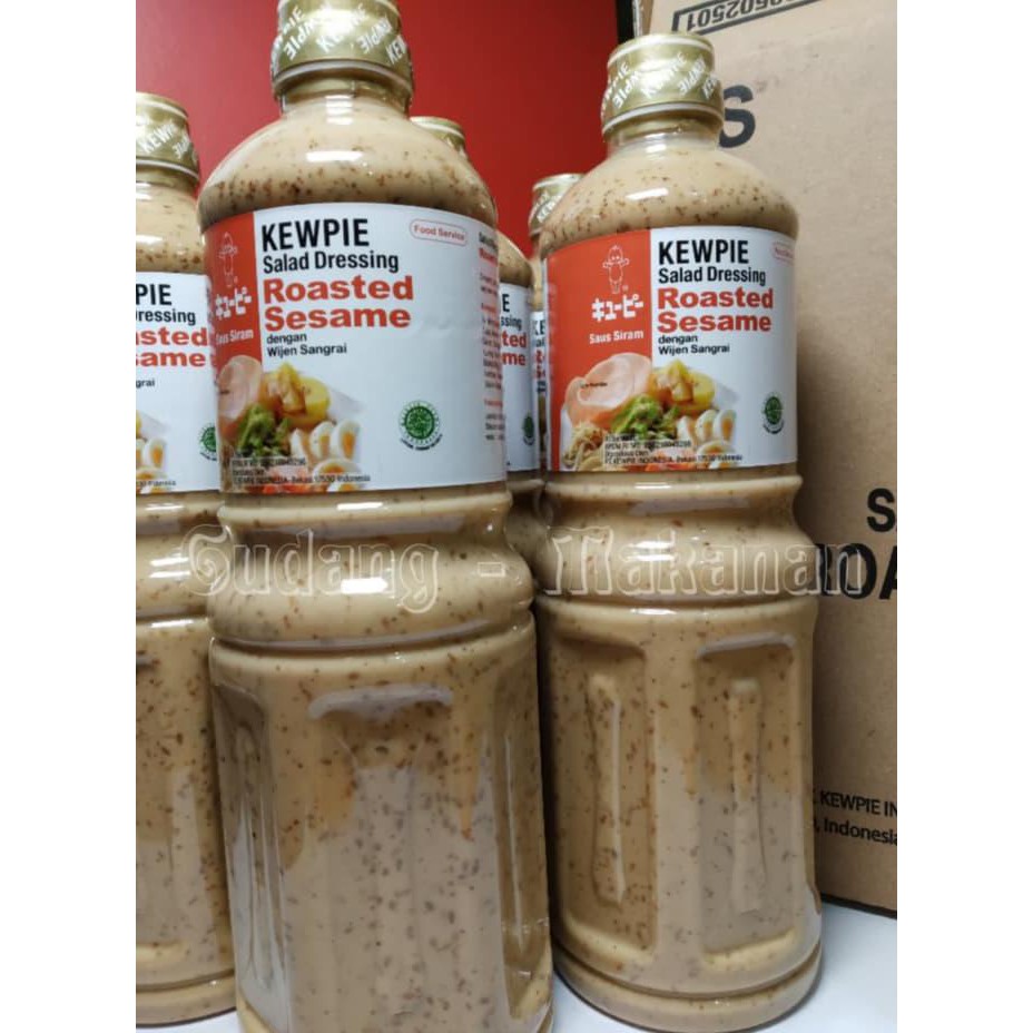 

TERLARIS! Kewpie Salad Dressing Roasted Sesame 1 Liter / Saus Wijen