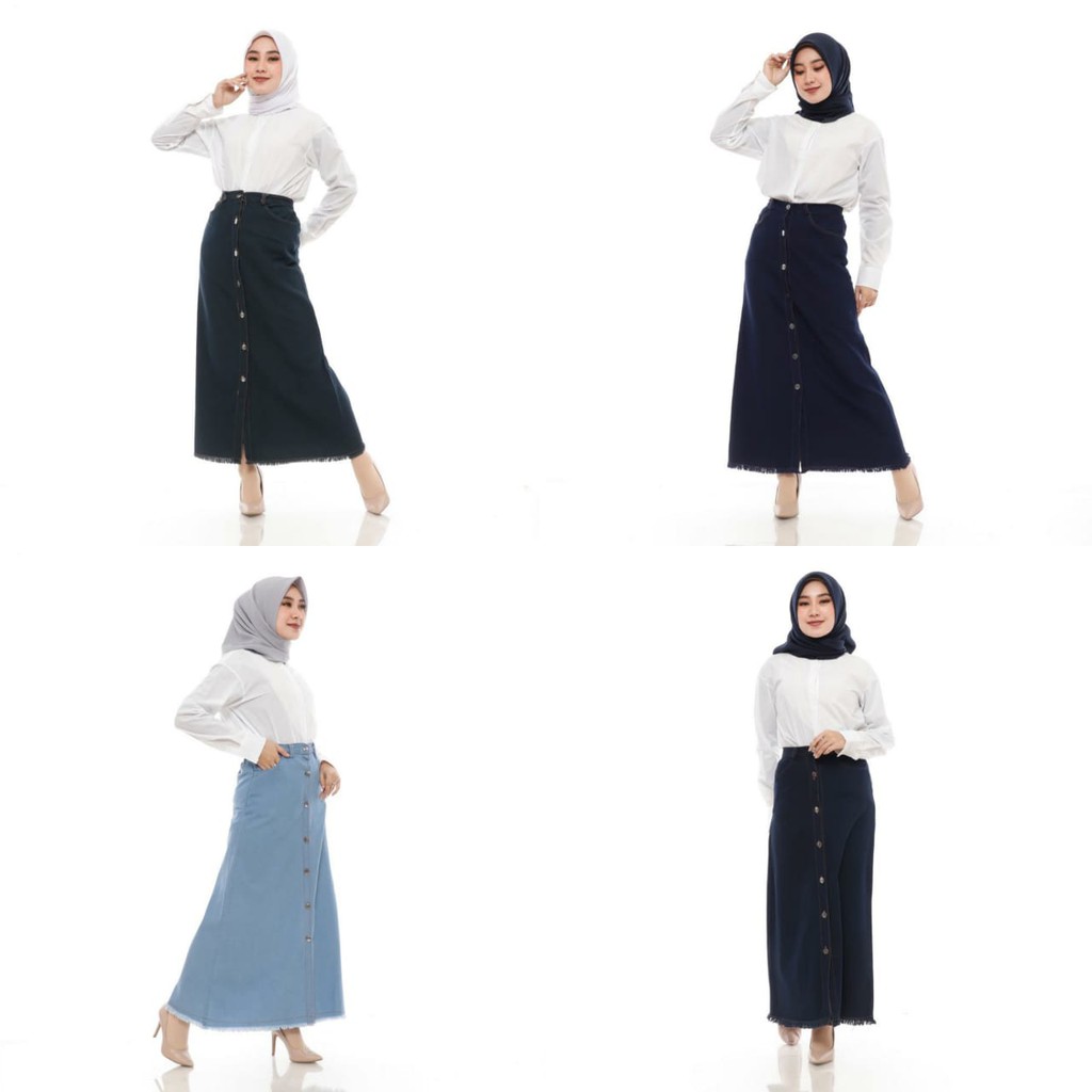 Bisa COD MANDA SKIRT – Rok Jeans Murah Ootd Rok murah Maxi skirt