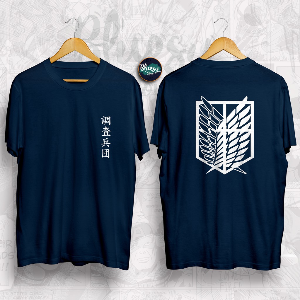 Kaos SHINGEKI NO KYOJIN ATTACK ON TITAN SCOUTING LEGION AOT SNK LEVI PASUKAN PENGINTAI