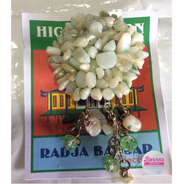 Bros Batu kerikil juntai | Bros batu Kalimantan | Bros batu kerikil Kalimantan | Bross etnik Kaliman
