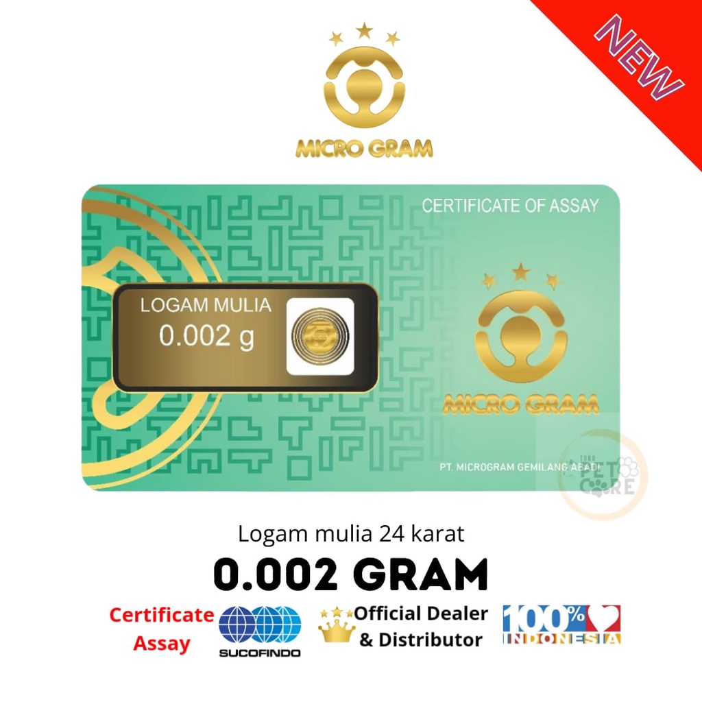 MICROGRAM Logam Mulia Emas Mini 0.002 Gram