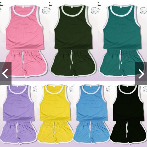 SETELAN ANAK SINGLET PLAYFUL COLOUR ANAK COWOK / CEWEK / SETELAN TANK TOP BALITA