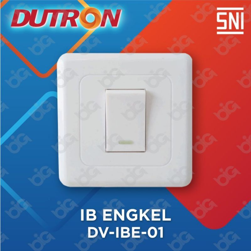SAKLAR IB ENGKEL DUTRON DV-IBE-01 SWITCH ON OFF STOP KONTAK ALIRAN LISTRIK DINDING TEMBOK