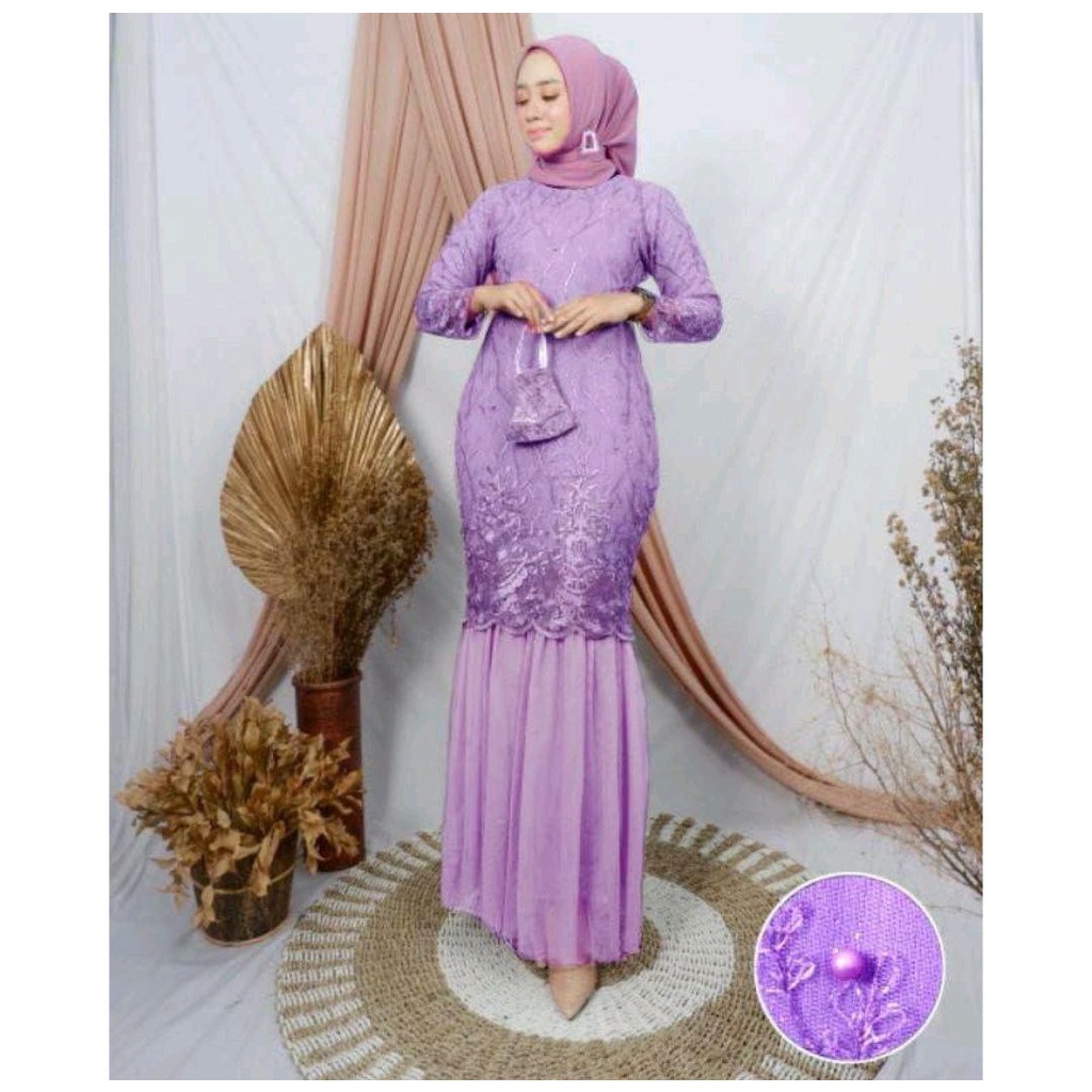 MX NOVI FASHION WANITA BRUKAT MEWAH / TERLARIS TERBARU / DRESS GAMIS / PAKAIAN PESTA