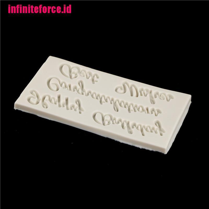 Blessing Letters silicone fondant molds cake decorating tools chocolate mould