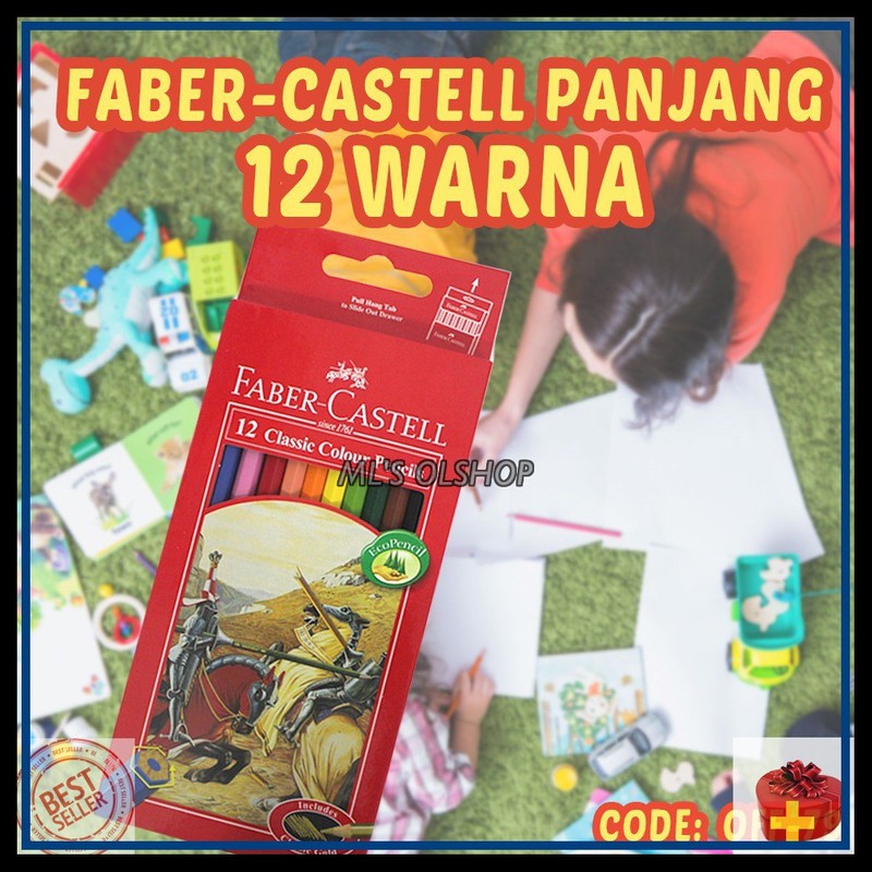 

PENSIL WARNA KAYU 12 WARNA FABER CASTELL PANJANG CLASSIC YST454