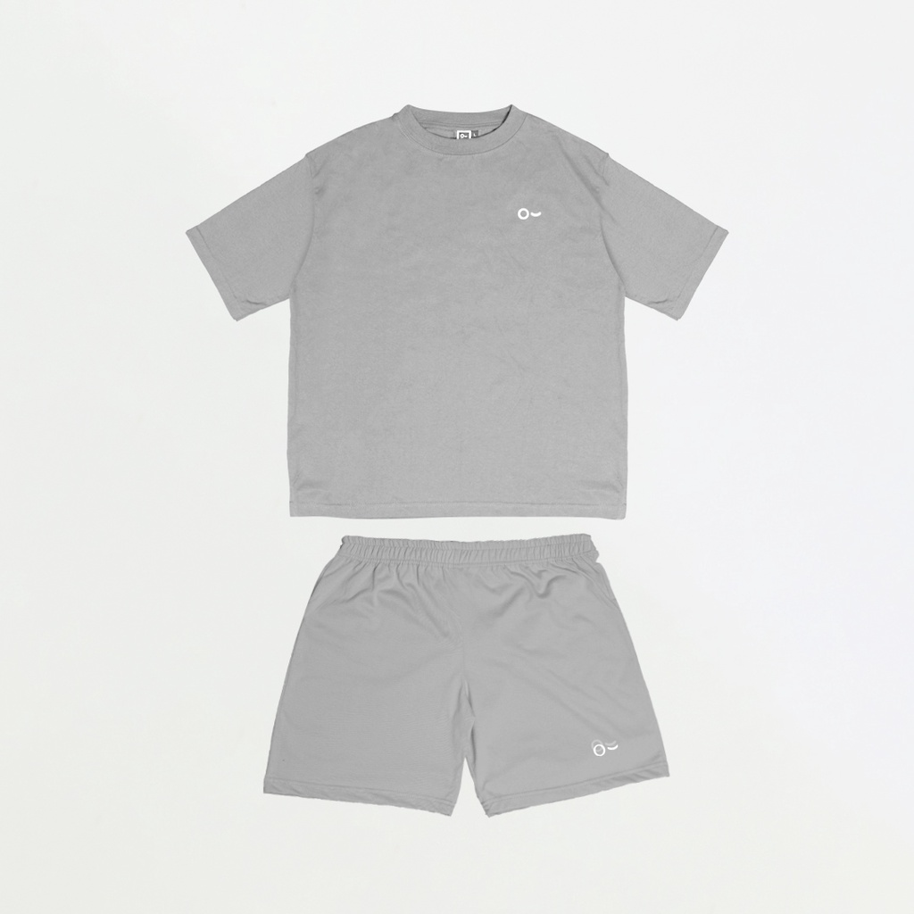 JOHNJILL - Kaos Oversize Short Sleeve &amp; Short Pants - Basic Set