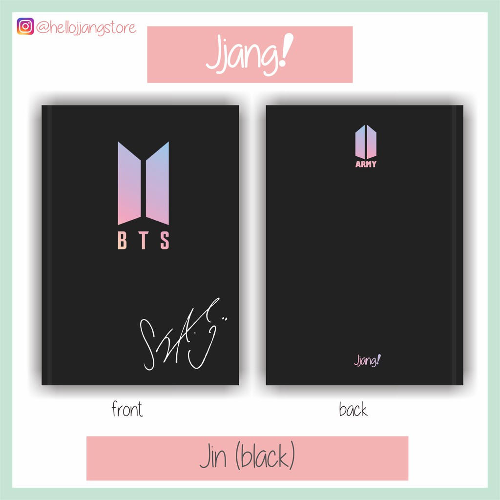 Notebook BTS Signature Series tanda tangan TT Jungkook V ...